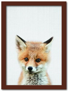 Animal Children series Fox �L�c�l CB 2005BR �t���[���J���[�F�u���E�� �T�C�Y�FA3 �X�� �J�t�F ���E���W ���r�[ �z�e�� �@�l kar-8238792s7 �A�[�g�p�l�� �A�[�g�{�[�h �ǎ� �����t�B���� �������� �k�� 