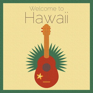 ウクレレ popa-1803-007 XLサイズ 100cm×100cm アートパネル ファブリックパネル アートボード 壁掛け 日本製 ラッピング付き 店舗 カフェ ラウンジ ロビー ホテル 法人 lib-popa-1803-007-xl アートパネル