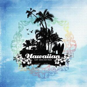 ハワイアン アート typ-0034 Mサイズ 30cm×30cm アートパネル ファブリックパネル アートボード 壁掛け 日本製 ラッピング付き 店舗 カフェ ラウンジ ロビー ホテル 法人 lib-typ-0034-m アートパネル