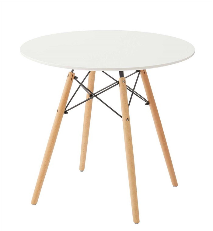 即出荷】 カフェテーブル 丸テーブル ホワイト 白 約W50×H50cm shop 