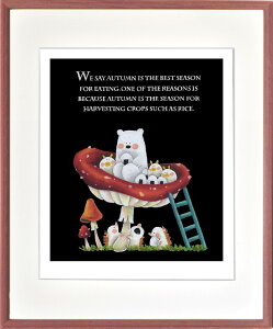 藪上 陽子 キノコとおにぎり C4033 368x444x20mm ZYY-62249 bic-10384310s1 アートパネル アートボード 壁紙 装飾フィルム 送料無料 北欧 モダン 家具 インテリア ナチュラル テイスト 新生活 オススメ お