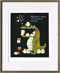 藪上 陽子 ワニとコウモリ C4028 368x444x20mm ZYY-62428 bic-10384324s1 アートパネル アートボード 壁紙 装飾フィルム 送料無料 北欧 モダン 家具 インテリア ナチュラル テイスト 新生活 オススメ おし