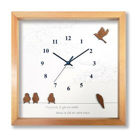 【スーパーセール対象商品】かわいい鳥の掛時計 Bird Clock BC-2002 フレームカラー：ナチュラル 保証付 kar-9327119s2 アートパネル 北欧 モダン 家具 インテリア 新生活 オススメ