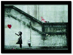 oNV[ Banksy CeAA[g Girl with Balloon DƏ VS-1002BK-A4 t[J[FubN TCYFA4 X JtF EW r[ ze @l kar-10054176s1 A[gpl A[g{[h