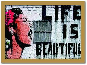 oNV[ Banksy CeAA[g Life is beautiful CtECYEr[eBt VS-1003NA-A3 t[J[Fi` TCYFA3 X JtF EW r[ ze @l kar-10054179s8 A[