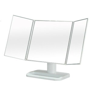 ワイド 三面鏡 メイクアップミラー 鏡 メイク 折りたたみ 卓上ミラー 角度調整可能 完成品 nag-nk-242 三面鏡 鏡 送料無料 北欧 モダン 家具 インテリア ナチュラル テイスト 新生活 オススメ お