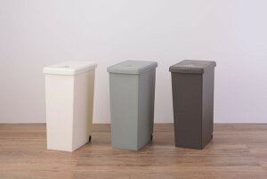 スライド ペール ごみ箱 ゴミ箱 ダストボックス トラッシュ30L ブラウン グリーン ホワイト W24×D37×H53 ゴミ箱 30L ダストボックス 屋外 屋内 キャスター付き ポリプロピレン ごみ箱 分別ゴミ箱