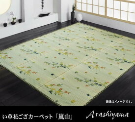 い草花ござカーペット 嵐山 江戸間3畳 約174×261cm ihk-1031200010302 カーペット ラグ カーペット マット 送料無料 北欧 モダン 家具 インテリア ナチュラル テイスト 新生活 オススメ おしゃれ 後払い