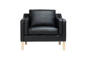 ダブルクッションソファ 1P 本革 レザー 脚部アッシュ ブラック ホワイト ブラウン ダークブラウン クリームホワイト レッド W95xD83xH85 sh46 AH65 e-comfort デザイナーズ ジェネリック家具 リプロ