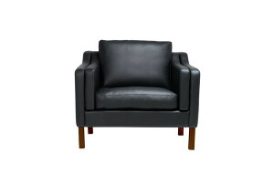 ダブルクッションソファ 1P 本革 レザー 脚部ウォールナット ブラック ホワイト ブラウン ダークブラウン クリームホワイト レッド W95xD83xH85 sh46 AH65 e-comfort デザイナーズ ジェネリック家具