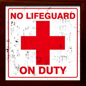 �T�C���t���[�� �m�[���C�t�K�[�h SIGN FRAME No Lifeguard 220x220x20 snw-zsf-52029 �A�[�g�p�l�� �A�[�g�{�[�h �ǎ� �����t�B���� �������� �k�� ���_�� �Ƌ� �C���e���A �i�`������ �e�C�X�g �V���� �I