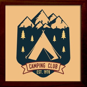 �T�C���t���[�� �L�����s���O�N���u Sign Frame Camping Club 220x220x20 snw-zsf-53022 �A�[�g�p�l�� �A�[�g�{�[�h �ǎ� �����t�B���� �������� �k�� ���_�� �Ƌ� �C���e���A �i�`������ �e�C�X�g �V���� 