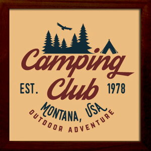 �T�C���t���[�� �L�����s���O�N���u Sign Frame Camping Club 220x220x20 snw-zsf-53023 �A�[�g�p�l�� �A�[�g�{�[�h �ǎ� �����t�B���� �������� �k�� ���_�� �Ƌ� �C���e���A �i�`������ �e�C�X�g �V���� 