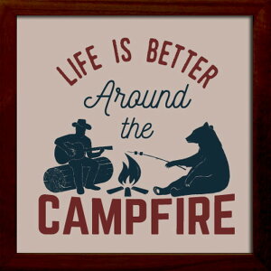 �T�C���t���[�� �L�����v�t�@�C���[ Sign Frame Campfire 220x220x20 snw-zsf-53029 �A�[�g�p�l�� �A�[�g�{�[�h �ǎ� �����t�B���� �������� �k�� ���_�� �Ƌ� �C���e���A �i�`������ �e�C�X�g �V���� �I