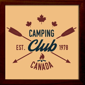 �T�C���t���[�� �L�����s���O�N���u Sign Frame Camping Club 220x220x20 snw-zsf-53031 �A�[�g�p�l�� �A�[�g�{�[�h �ǎ� �����t�B���� �������� �k�� ���_�� �Ƌ� �C���e���A �i�`������ �e�C�X�g �V���� 