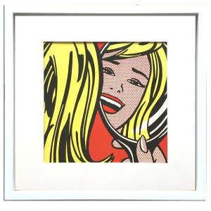 ロイ・リヒテンシュタイン 鏡の前の少女 1963 Roy Lichtenstein Girl in Mirror,1963 430x430x30 snw-irl-52857 アートパネル アートボード 壁紙 装飾フィルム 送料無料 北欧 モダン 家具 インテリア ナチュラル