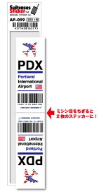 AP099 PDX Portland ポートランド国際空港 North America 空港コードステッカー 旅行 空港 エアポート スリーレター 3LTR グッズ