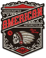 バイカーステッカー BIKER STICKER バイク ハーレー ヘルメット AMERICAN MOTORCYCLES BK033 車 ステッカ…