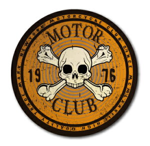 oCJ[XebJ[ BIKER STICKER oCN n[[ wbg MOTOR CLUB XJ T[N Be[W BK052  XebJ[ OOK