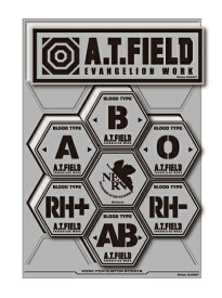 A.T.FIELD ステッカー シートタイプ 血液型 ATF028R 反射素材 エヴァンゲリオン ヘルメット バイク 車 ツール ワークブランド グッズ