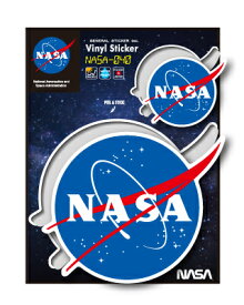 NASAステッカー NASA ホワイト ミートボール ロゴ エンブレム 宇宙 スペースシャトル NASA040 グッズ