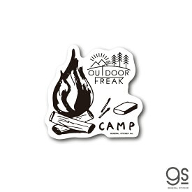 アウトドアステッカー アウトドアフリーク CAMP イラスト キャンプ ソロキャンプ ゆるキャン 女子キャン ステッカー OD26 gs グッズ