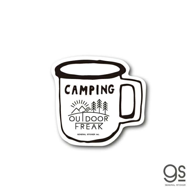 アウトドアステッカー アウトドアフリーク マグ CAMPING イラスト キャンプ CAMP ソロキャンプ ゆるキャン 女子キャン ステッカー  OD29 gs グッズ ゼネラルステッカー