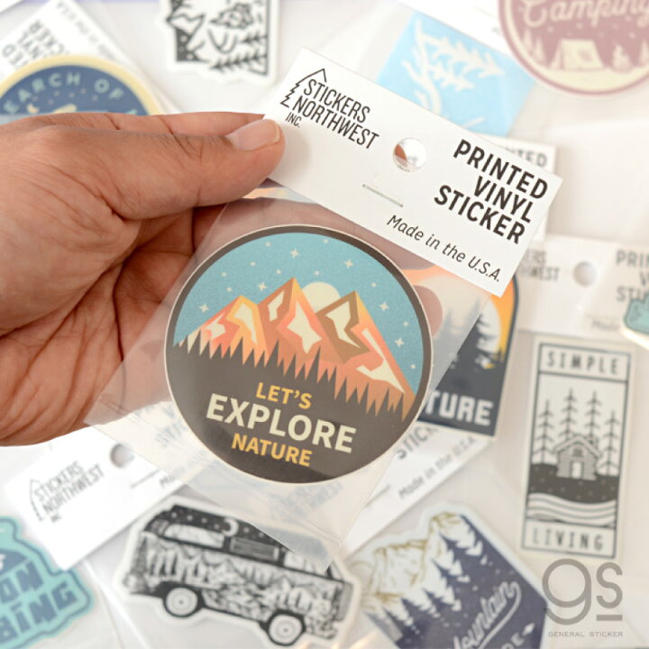 楽天市場 選べる13デザイン Stickers Northwest アウトドアステッカー ノーマルタイプ Camp キャンプ ソロキャン おしゃれ イラスト ステッカー Made In Usa アメリカ Snwn Gs グッズ ゼネラルステッカー