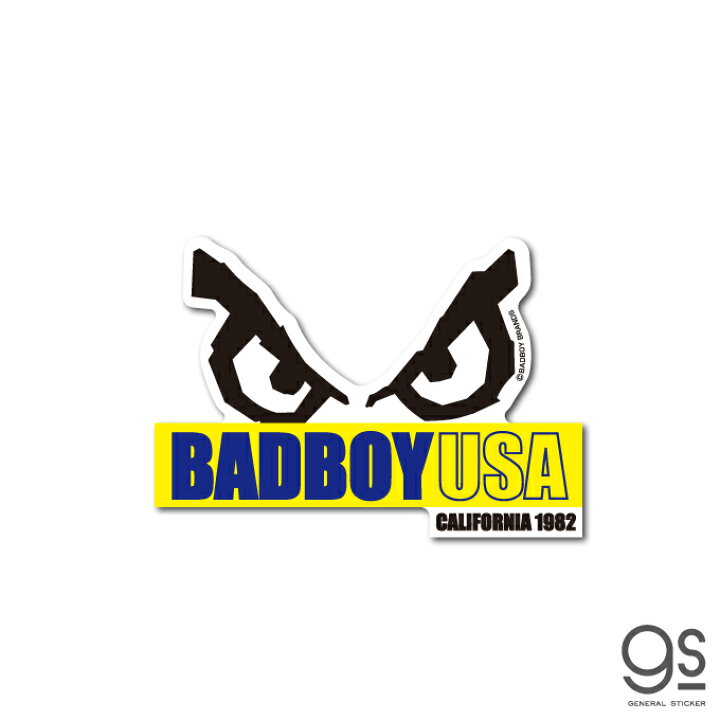 楽天市場】BADBOY ダイカットステッカー ロゴ BADBOY USA イエロー 