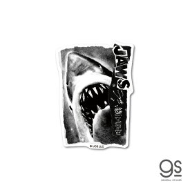 ジョーズ ダイカットミニステッカー JAWS モノクロ写真 映画 シリーズ サメ ユニバーサル アトラクション おしゃれ アメリカ 70's イラスト gs 公式グッズ JWS-010