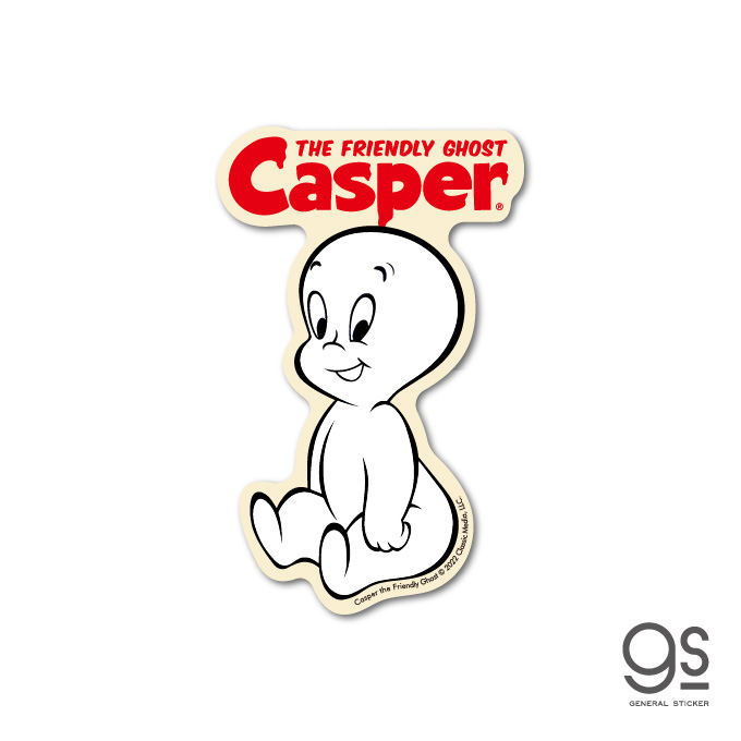 キャスパー ダイカットステッカー キャスパーとロゴ  ユニバーサル ゴースト Casper おしゃれ アメリカ イラスト gs 公式グッズ CAS-001