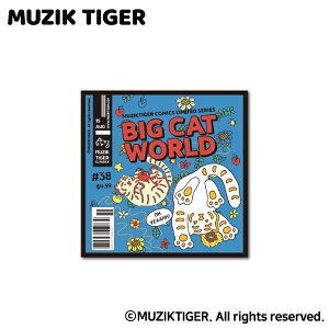 MUZIK TIGER ダイカットステッカー BIG CAT WORLD オシャレ ムジークタイガー 韓国 トレンド 人気 ブランド カワイイ gs 公式グッズ MUZ-019