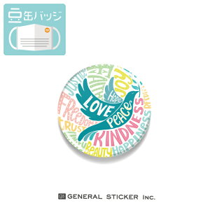  }XNɂʃobW HOPE LOVE PEACE bZ[W  CXg 22mm \ As[ ANZT[ RiEBX΍ MAME074 gs ʃobW