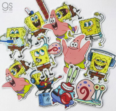 楽天市場 スポンジ ボブ ミニステッカー ボブ キャラクターステッカー アメリカ アニメ Spongebob Spo013 Gs 公式グッズ ゼネラルステッカー