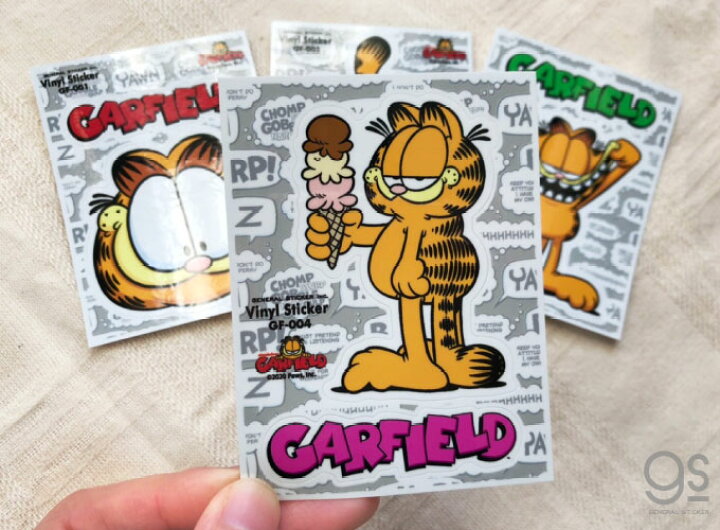 楽天市場 全4種セット ガーフィールド キャラクターステッカー まとめ買い コレクション アメリカ アニメ イラスト かわいい Garfield 猫 Gfset01 Gs 公式グッズ ゼネラルステッカー