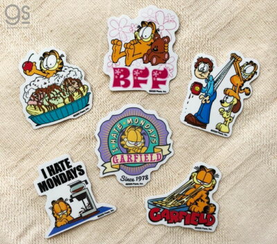 楽天市場 通販限定デザイン ガーフィールド キャラクターステッカー いたずら ミニステッカー アメリカ アニメ Garfield 猫 サイト限定商品 Gf028 Gs 公式グッズ ゼネラルステッカー