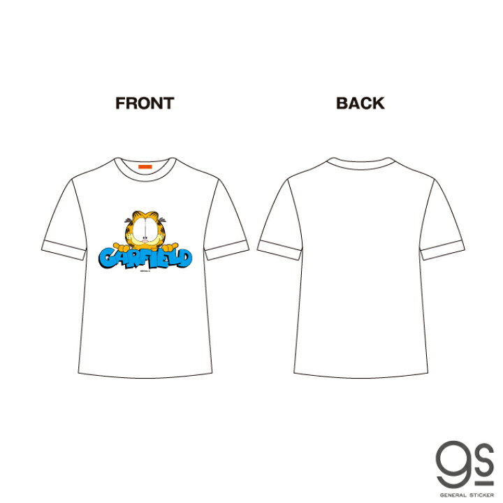 楽天市場 ネット限定商品 ガーフィールド キャラクターtシャツ Garfield レディースサイズ M L アメリカ アニメ Garfield 猫 オマケ付き Gf033 Gs 公式グッズ ゼネラルステッカー