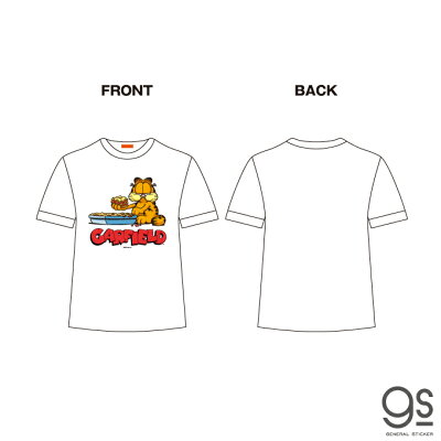 楽天市場 ネット限定商品 ガーフィールド キャラクターtシャツ ラザニア レディースサイズ M L アメリカ アニメ Garfield 猫 オマケ付き Gf035 Gs 公式グッズ ゼネラルステッカー