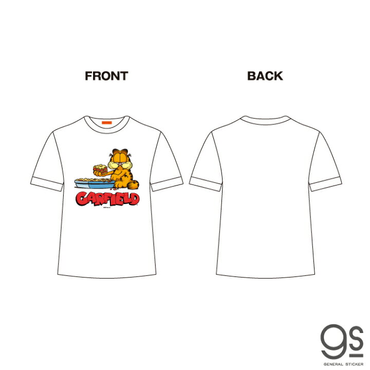 楽天市場 ネット限定商品 ガーフィールド キャラクターtシャツ ラザニア レディースサイズ M L アメリカ アニメ Garfield 猫 オマケ付き Gf035 Gs 公式グッズ ゼネラルステッカー