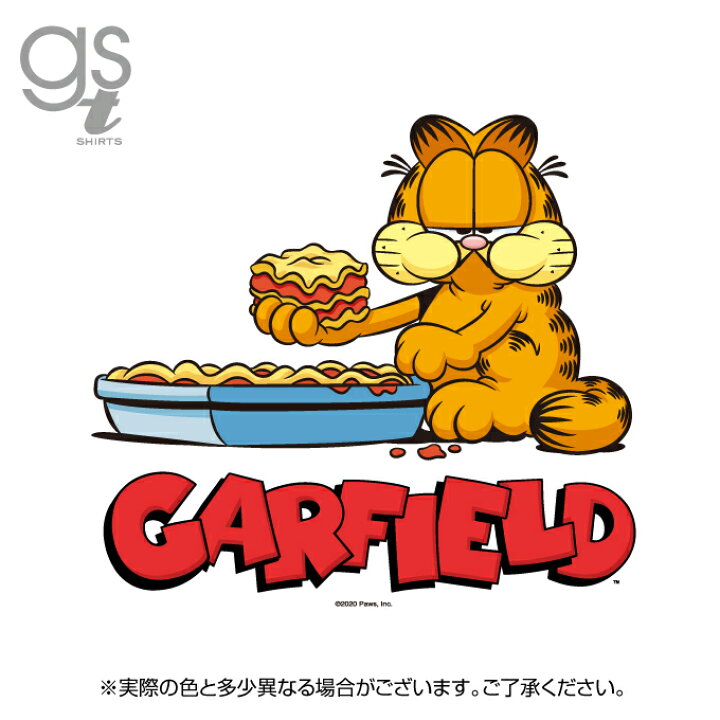 楽天市場 ネット限定商品 ガーフィールド キャラクターtシャツ ラザニア レディースサイズ M L アメリカ アニメ Garfield 猫 オマケ付き Gf035 Gs 公式グッズ ゼネラルステッカー