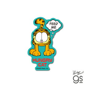 ガーフィールド ダイカットミニステッカー FEED ME キャラクターステッカー アメリカ アニメ Garfield 猫 gs 公式グッズ GF-041