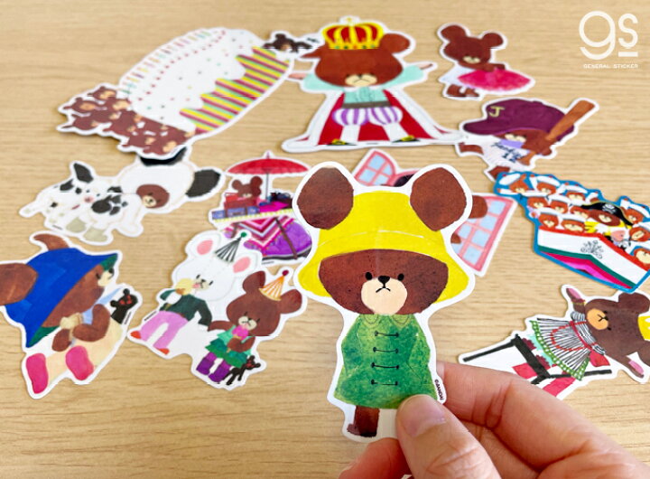 楽天市場 くまのがっこう 野球 キャラクターステッカー くま 絵本 ジャッキー イラスト かわいい こども ダイカットステッカー Kmg009 Gs 公式グッズ ゼネラルステッカー