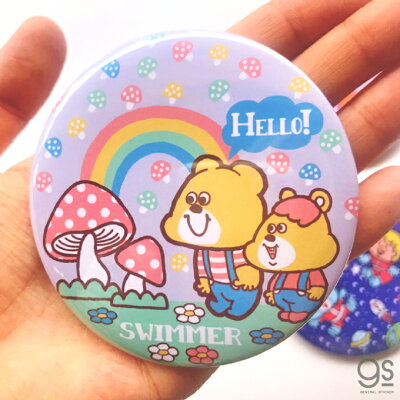 楽天市場 Swimmer 76mm缶バッジ ユニコーン キャラクター缶バッジ スイマー ブランド イラスト かわいい パステル レトロ 雑貨 Swm001 Gs 公式グッズ ゼネラルステッカー