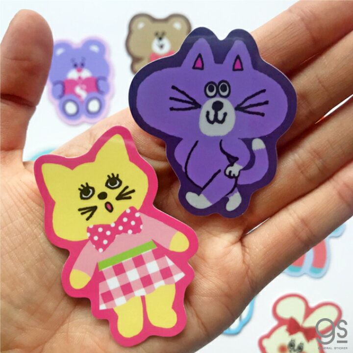 楽天市場 Swimmer 白猫 リボン ミニステッカー キャラクターステッカー スイマー ブランド イラスト かわいい パステル レトロ 雑貨 Swm019 Gs 公式グッズ ゼネラルステッカー