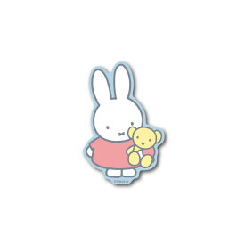 miffy ダイカットビニールミニステッカー ミッフィー&くまちゃん パステル キャラクターステッカー 絵本 イラスト かわいい こども うさぎ gs 公式グッズ MIF033