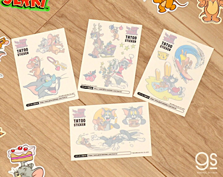 楽天市場 トムとジェリー Tatooステッカー サーフィン キャラクターステッカー タトゥー レジャー ファッション アメリカ アニメ Tom And Jerry 人気 かわいい Tj034 Gs 公式グッズ ゼネラルステッカー