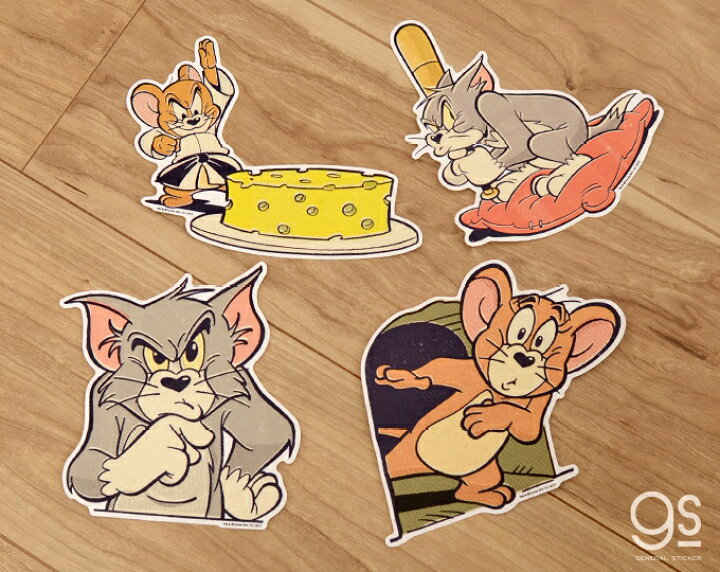楽天市場 トムとジェリー クロス素材ステッカー ひょっこり キャラクターステッカー アメリカ アニメ Tom And Jerry 人気 かわいい インテリア Tj047 Gs 公式グッズ ゼネラルステッカー