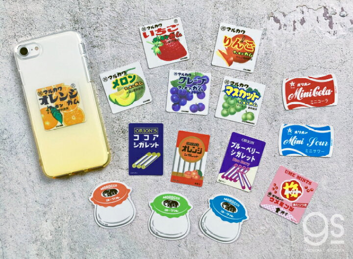 楽天市場】【全6種セット】 レトロ駄菓子 ステッカー マルカワガム 