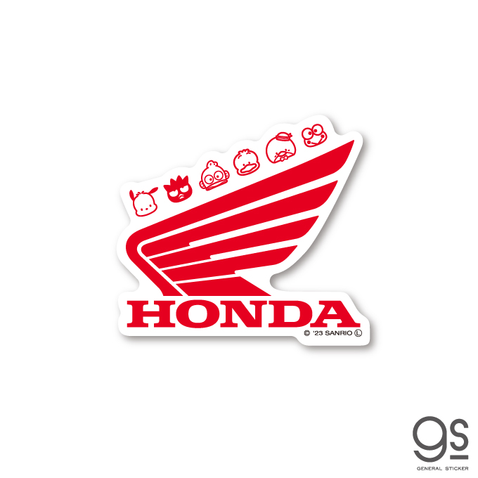 はぴだんぶい×Super Cub ダイカットステッカー ロゴ キャラクターステッカー サンリオ スーパーカブ Honda かわいい コラボ ブランド LCS1615