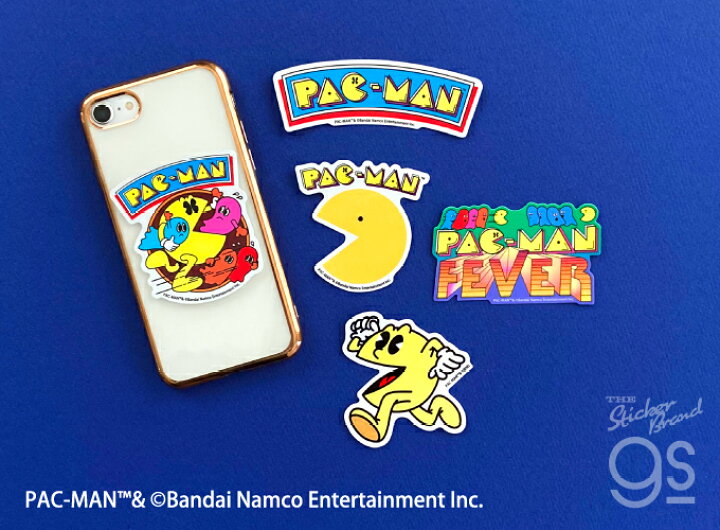 楽天市場】PAC-MAN ダイカットステッカー レトロ ロゴ パックマン 